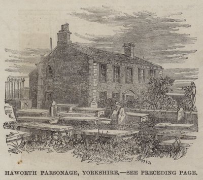 Haworth præstegård, Yorkshire (gravering) af English School