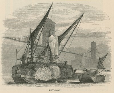 Heuboot auf der Themse von English School