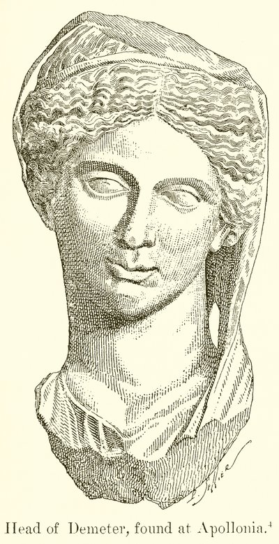 Hoved af Demeter, fundet ved Apollonia af English School