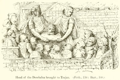Leder af Decebalus bragt til Trajan af English School