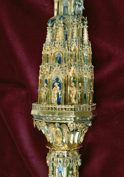 Leder af crozier af William of Wykeham (ca. 1320-1404): Peter side (forgyldt sølv) (detalje) (se 205101-205132) af English School