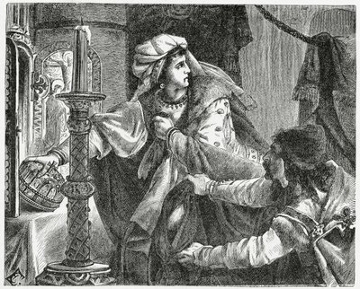 Helene Kottanerin stjæler Saint Stephens krone i 1440, 1882 af English School