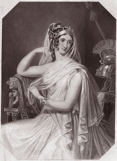 Helene wife de Menelas (The History of Troilus and Cressida) Helen, hustru til Menelaus, bor sammen med Paris (Troilus og Cressida) i - "" Galerie des femmes de Shakespeare, samling af 45 seriøse portrætter af de første kunstnere i London, beriget wi af English School