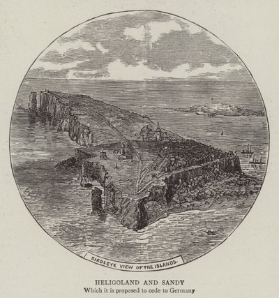Helgoland og Sandy (gravering) af English School