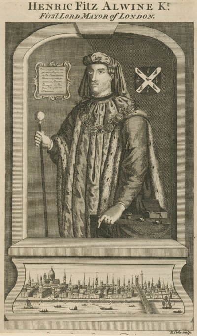 Henric Fitz Alwine, første overborgmester i London af English School