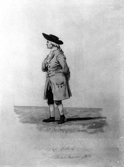 Henry Cavendish, F.R.S. (1731-1810), 1800-tallet. (pen, blæk og vask) af English School