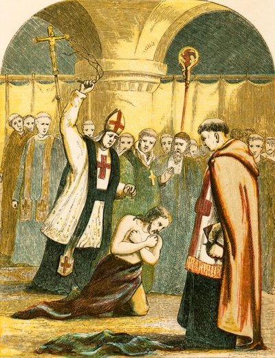 Henrik II pisket af præsterne i Canterbury af English School