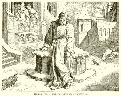 Heinrich IV. im Hof von Canossa von English School