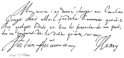 Henry, P af Wales af English School