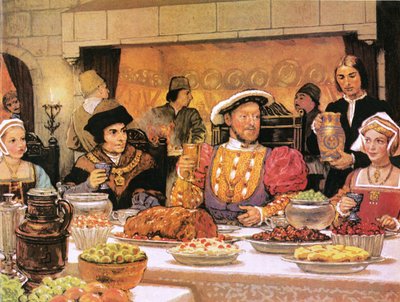 Henry VIII med Sir Thomas More til højre af English School