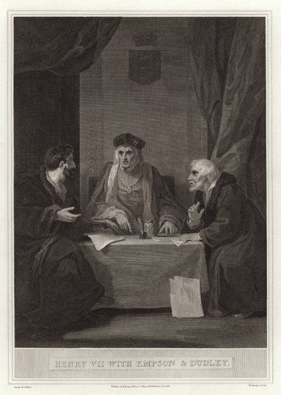 Henry VII med Empson og Dudley af English School