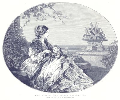 Hendes Majestæt og Prins Arthur, 1850 af English School