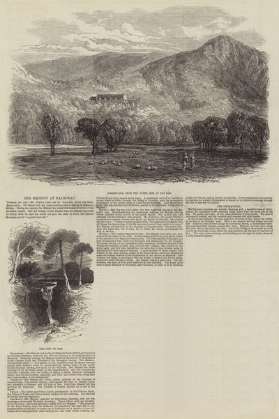 Hendes Majestæt i Balmoral (gravering) af English School