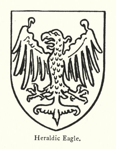 Heraldic Eagle (gravering) af English School
