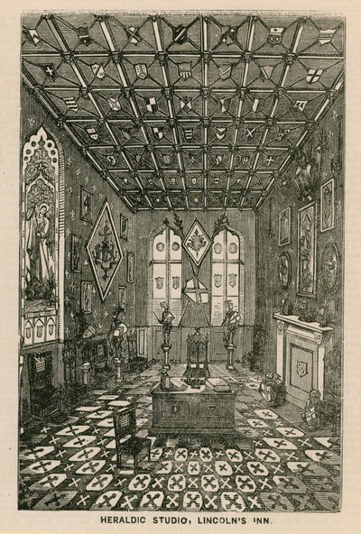 Heraldic Studio, Lincolns Inn, London af English School