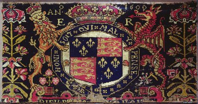 Heraldisk paneltæppe, 1600 (tekstil) af English School