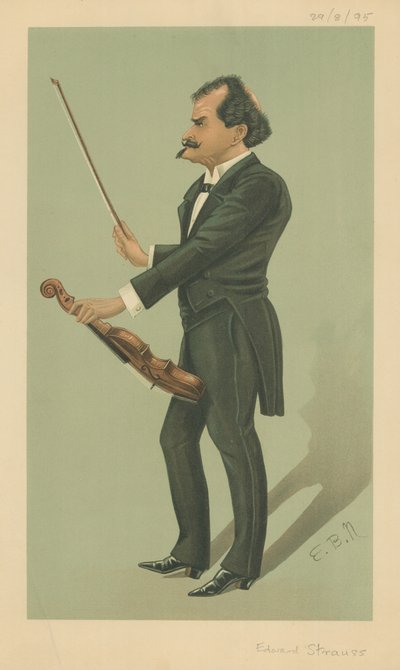 Herr Eduard Strauss, 29. august 1895, Vanity Fair tegneserie af English School