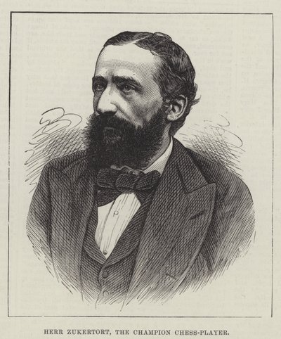 Herr Zukertort, mesterskakspilleren (gravering) af English School
