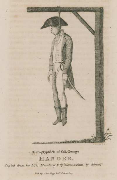 Hieroglyffer af oberst George Hanger af English School
