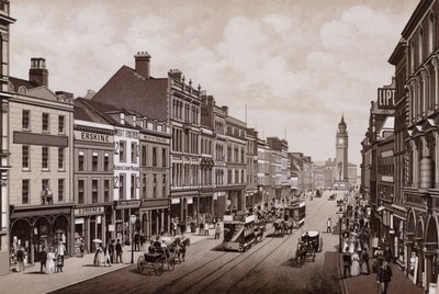 High Street, Belfast (litho) af English School