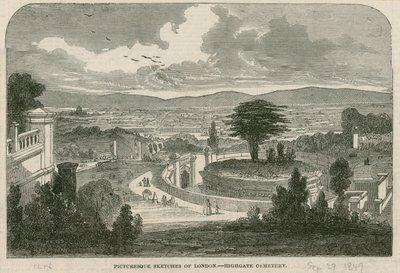 Highgate Cemetery, London af English School