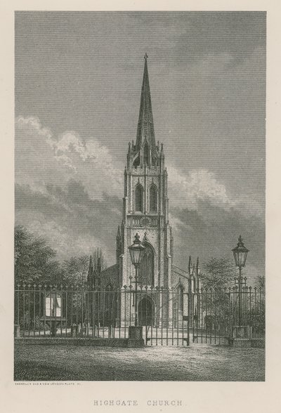 Highgate Church, London af English School