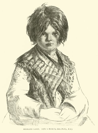 Highland Lassie af English School
