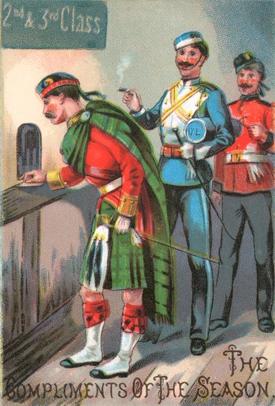 Highlander Military, julekort af English School