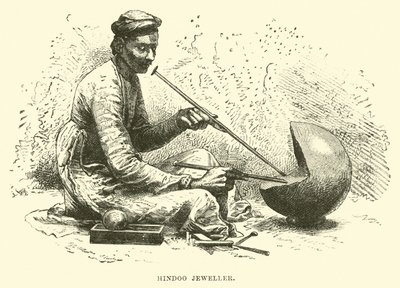 Hindoo jeweller  af English School