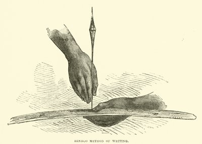 Hindoo method of writing  af English School