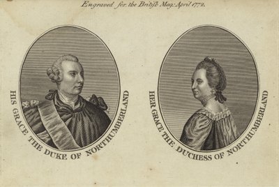 Hans nåde hertugen af Northumberland og hendes nåde hertuginden af Northumberland af English School