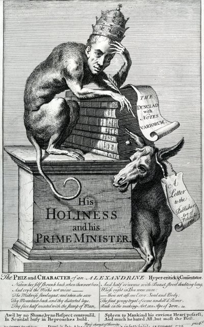 Hans Hellighed og Hans Premierminister, 1729 af English School