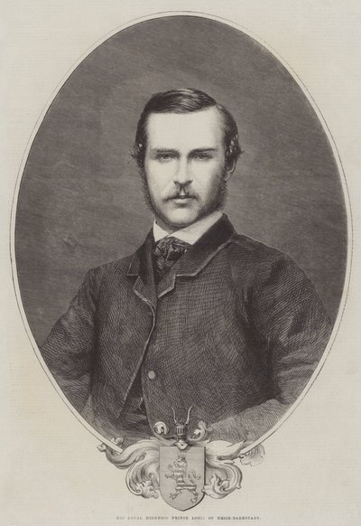 Hans Kongelige Højhed Prins Louis af Hesse-Darmstadt (stik) af English School