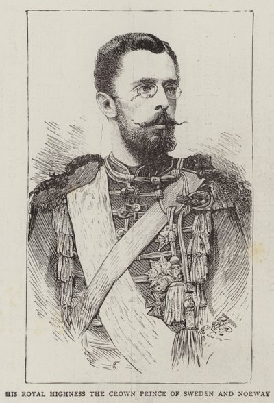 Seine Königliche Hoheit der Kronprinz von Schweden und Norwegen (Gravur) von English School