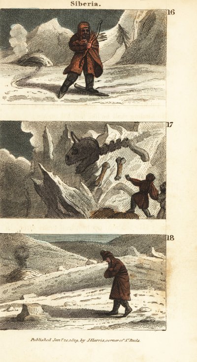 Historische Ansichten von Sibirien von English School