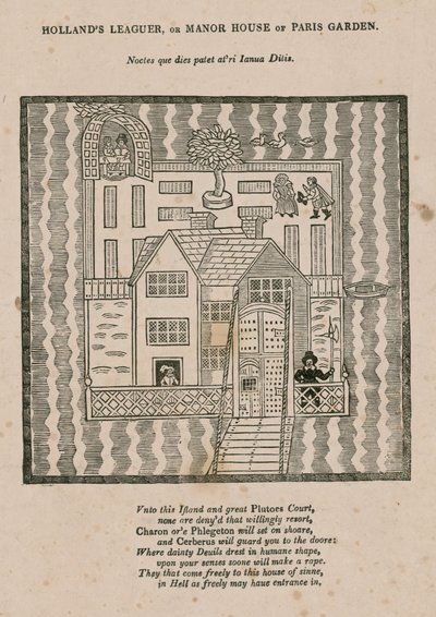 Hollands Leaguer eller Manor House of Paris Garden, London af English School