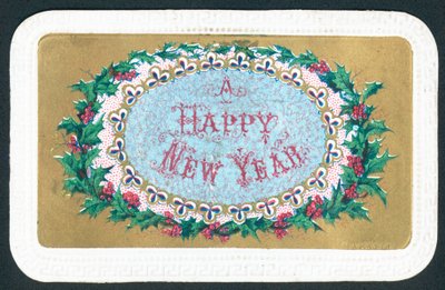 Holly Wreath, nytårskort af English School