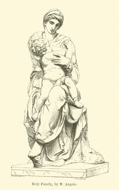 Holy Family, af M Angelo (gravering) af English School