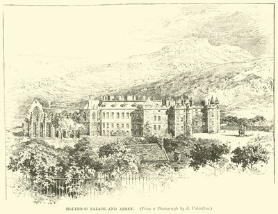 Holyrood Palace og Abbey af English School