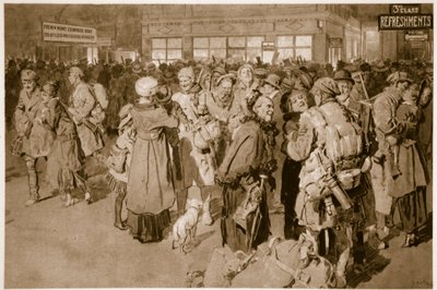 Hjemme på orlov: Efter ankomsten af skyttegravsspecial ved endestationen i London, 1914-19 af English School