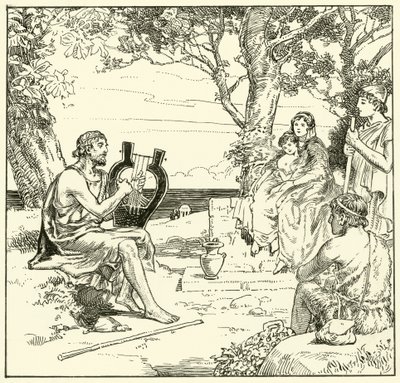 Homer (blæk på papir) af English School