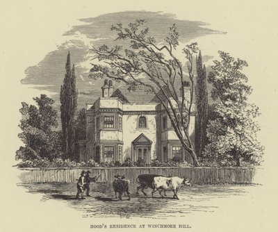 Hoods bolig ved Winchmore Hill (gravering) af English School