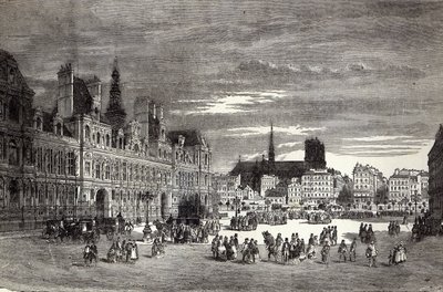 Hotel de Ville, Paris, 1847 af English School