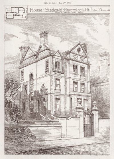 House, Steeles Road, Haverstock Hill, for C E Johnson (gravering) af English School