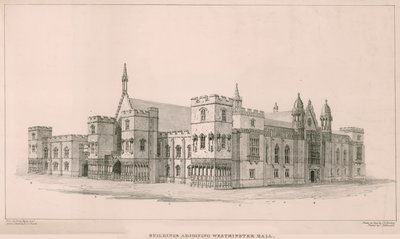 Houses of Parliament: Bygninger, der støder op til Westminster Hall af English School