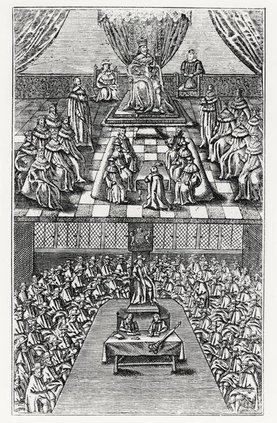 Parlamentshuset i 1640 af English School