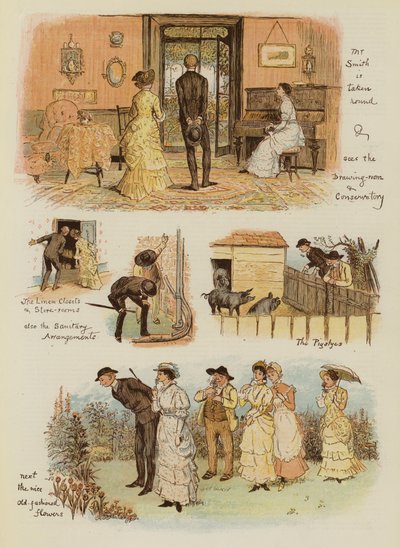 Hvordan Tankerville Smith tog en Country Cottage (chromolitho) af English School