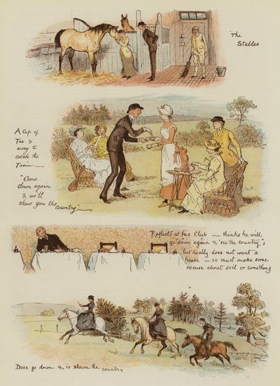 Hvordan Tankerville Smith tog en hytte på landet (chromolitho) af English School