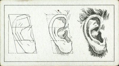 Hvordan man tegner: Øret (litho) af English School