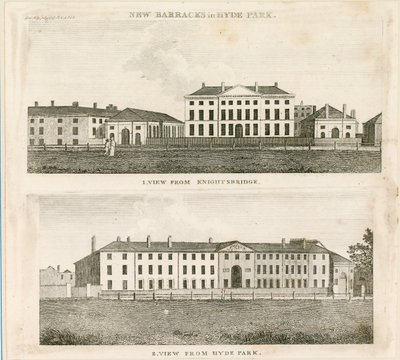Hyde Park Barracks, London af English School